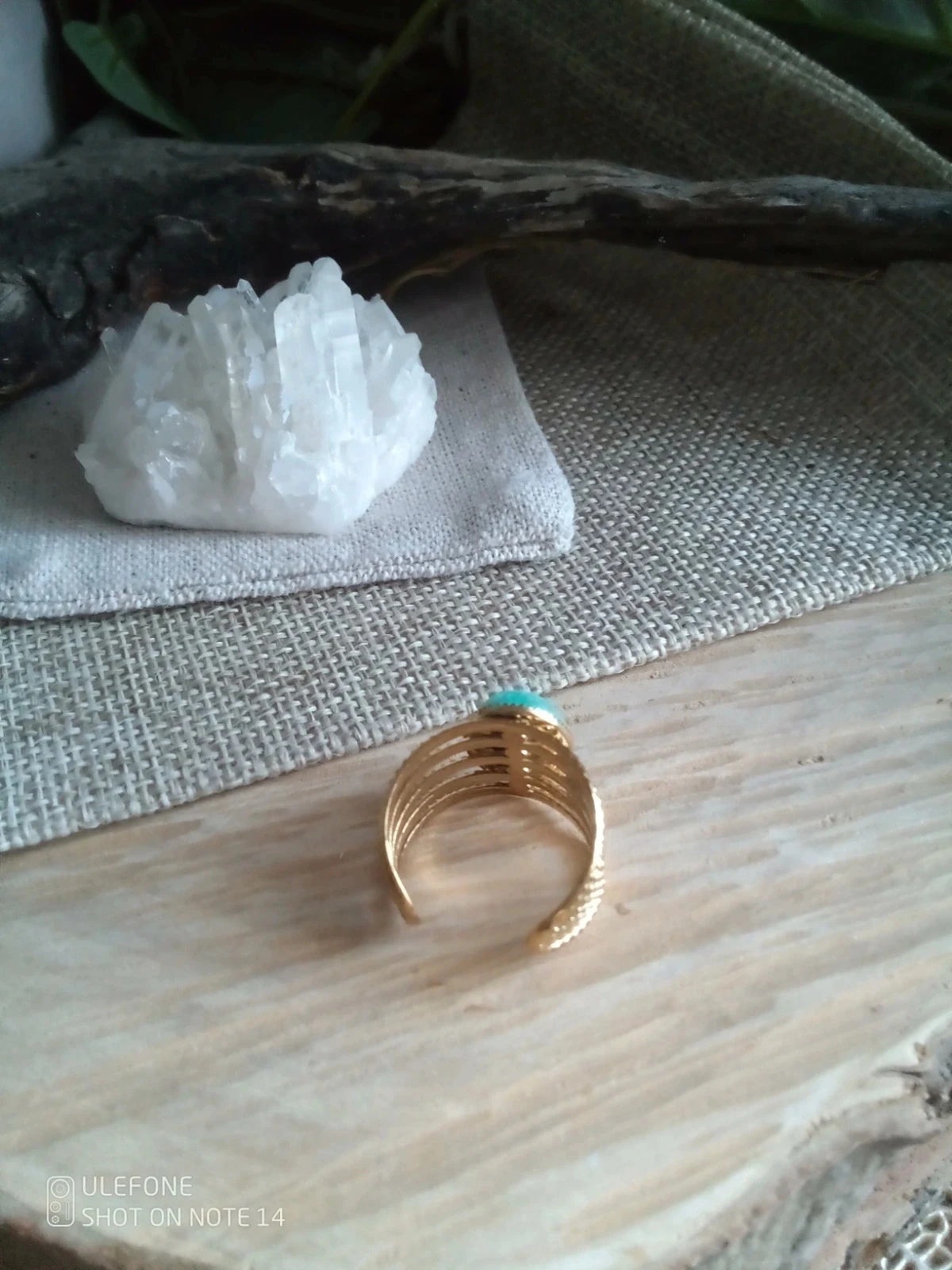 Bague bohème Amazonite pierre naturelle – photo 3